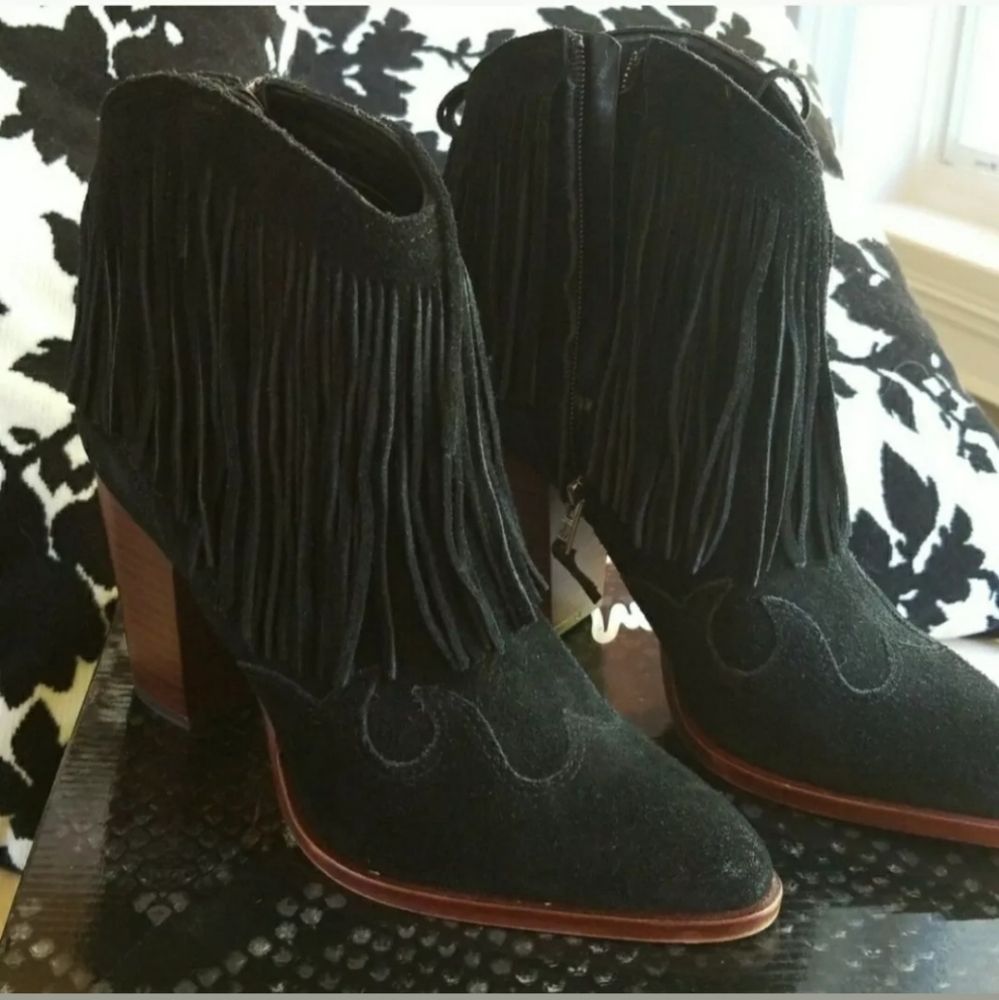Sam edelman Benjie black suede ankle boots